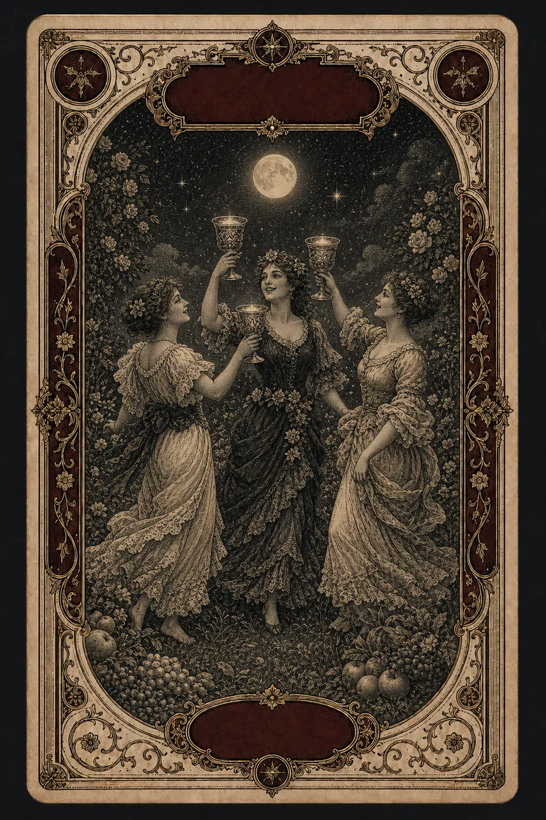 THREE OF CUPS tarot card