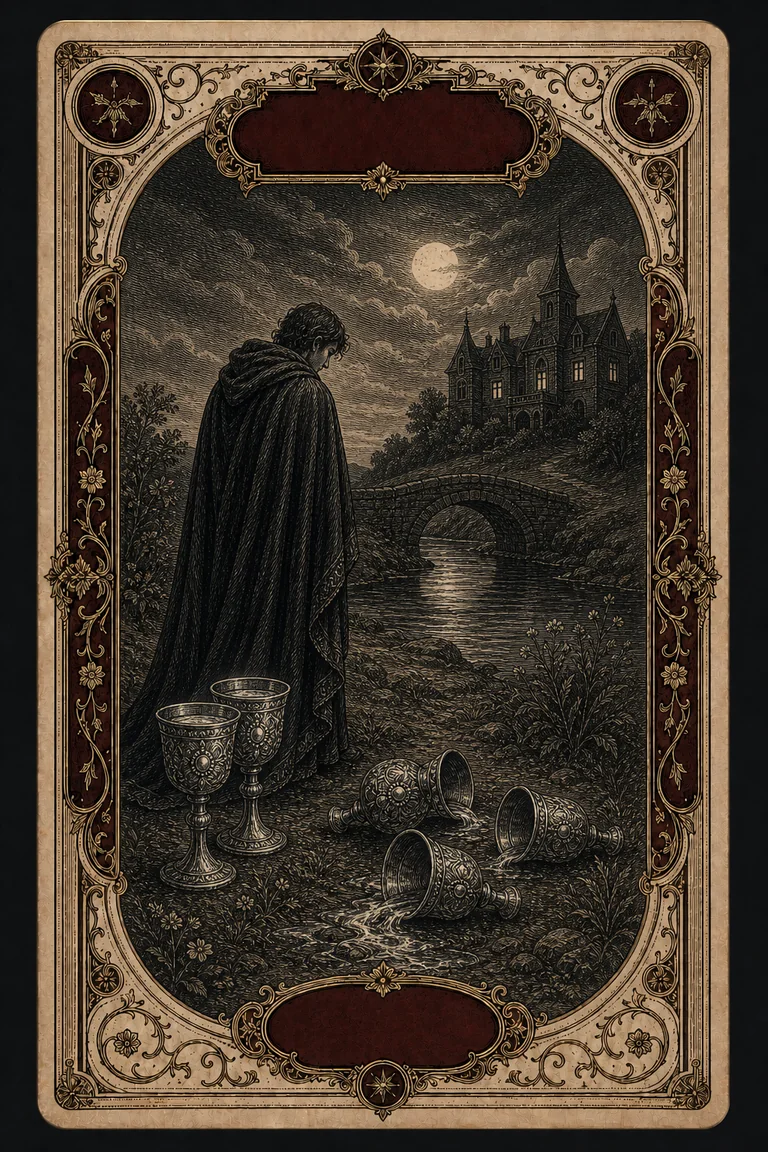 FIVE OF CUPS tarot card