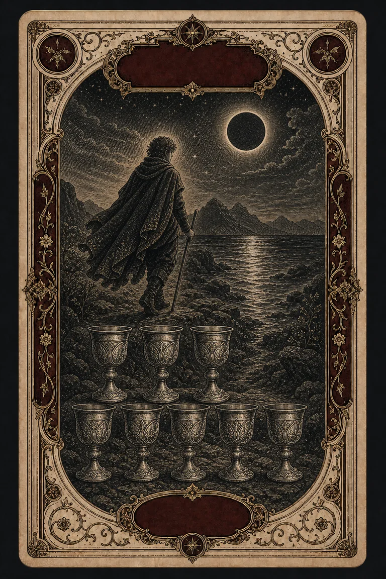 EIGHT OF CUPS tarot card