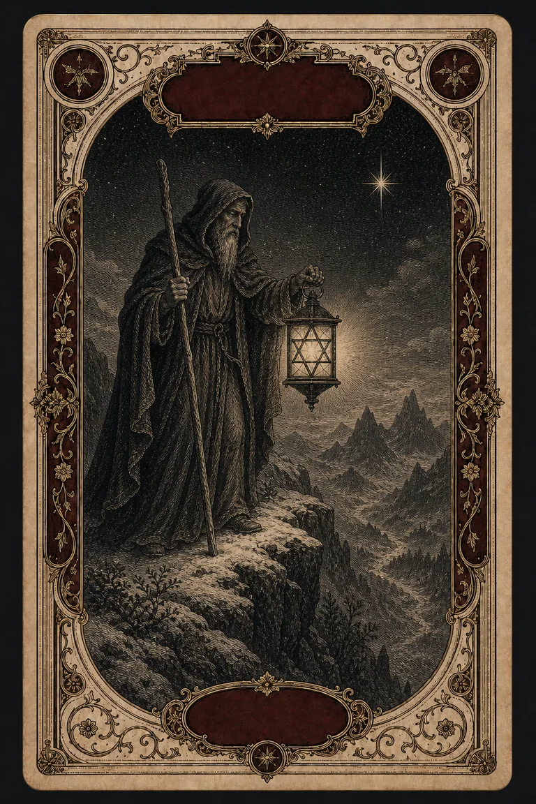 THE HERMIT tarot card