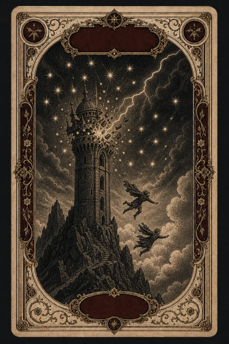 THE TOWER tarot card