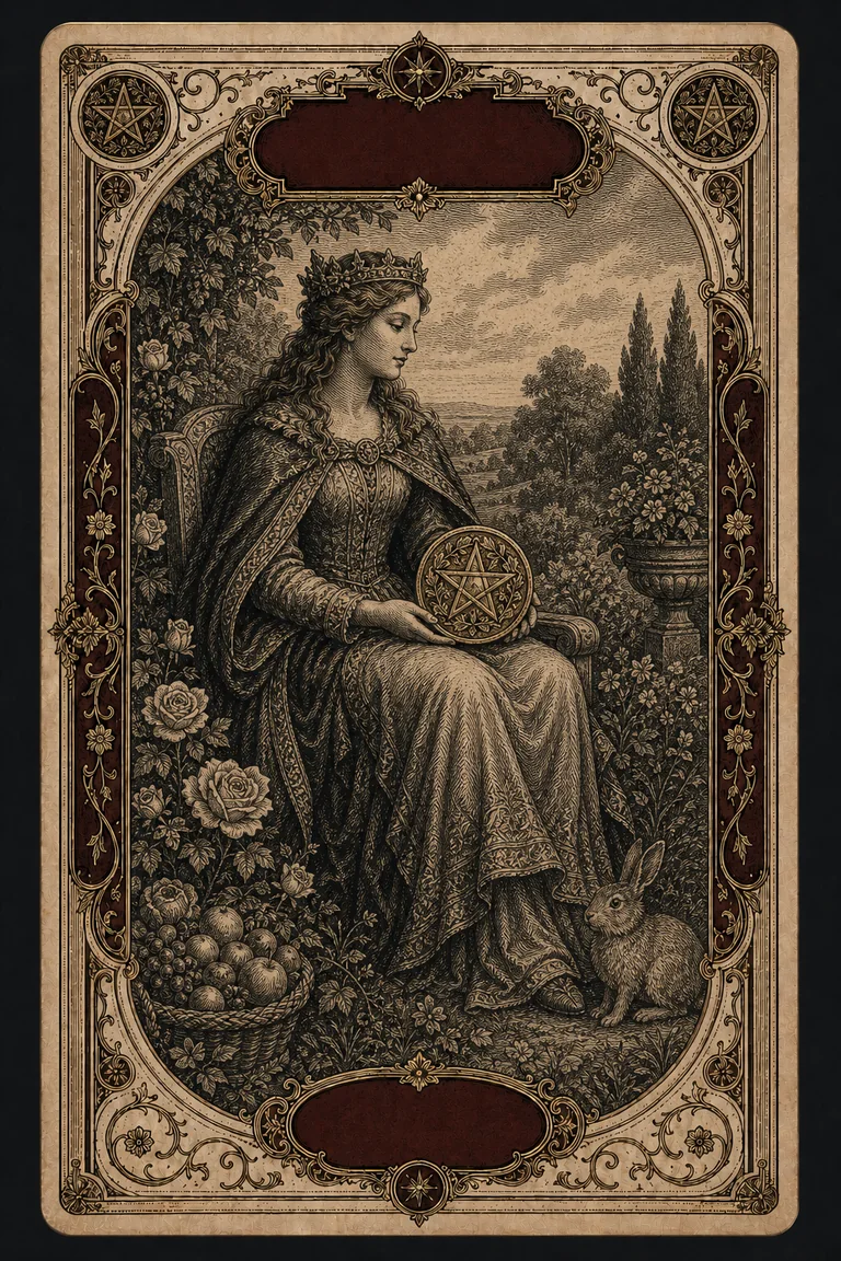 QUEEN OF PENTACLES tarot card