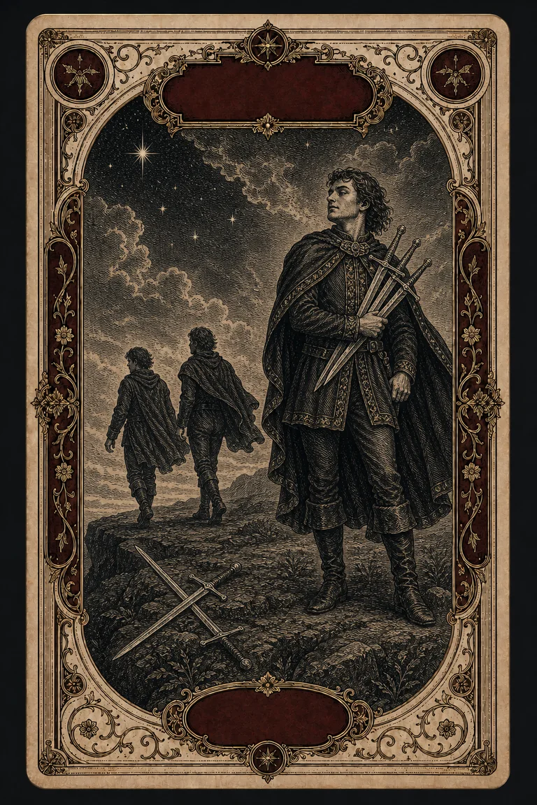 FIVE OF SWORDS tarot card
