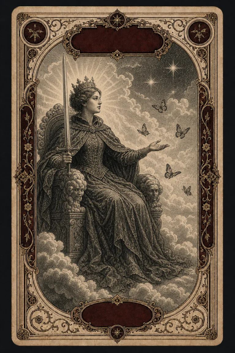 QUEEN OF SWORDS tarot card