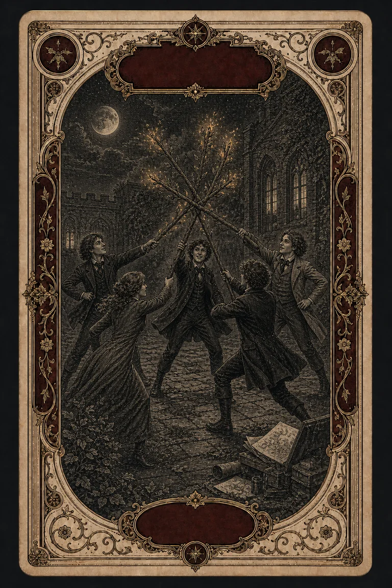FIVE OF WANDS tarot card